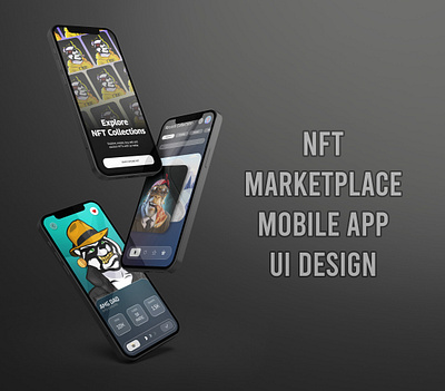 NFT Marketplace Mobile App UI Design app crypto design figma gaming graphic design illustration logo mobile nft ui