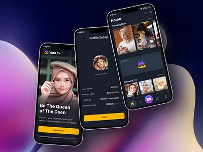 Muslim Women Streaming App communitybuilding diversity empowerment inspiration mobileapp mobileappdesign mockup muslim muslimapp muslimwomen ramadan sha streamer streamergirl streaming streamingplatform tiktok tv ui uiux