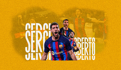 FC Barcelona - Sergi Roberto branding design graphic design illustration logo typography