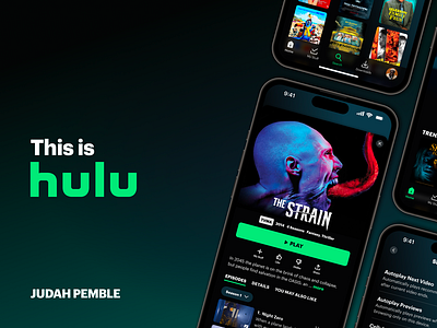 Hulu Redesign app graphic design ui ux