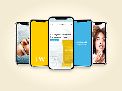 Lightwater Skin Nutrition design ecommerce mobile design ux web design