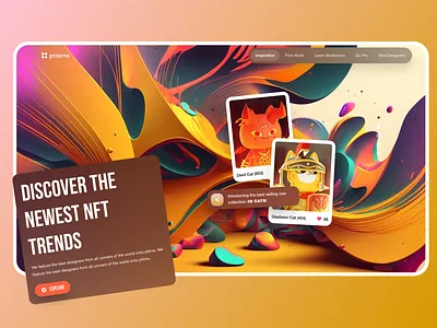 Old NFT Marketplace Concept branding colorful illustration landing page minimal nft profile web3 website