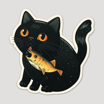 StarCat cat cat sticker cute fish