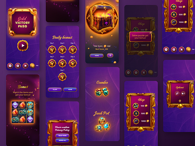 Game UX UI design by Maria on Dribbble image.