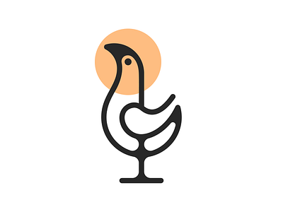 Bird! bird brand brand identity branding design dove icon illustration line art logo logo design mark minimal monoline pigeon stroke sun symbol wings