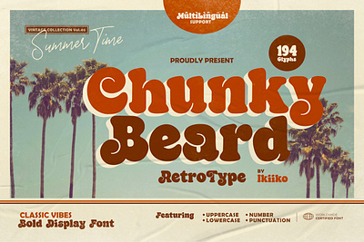 Chunky Beard - Retro Type hippie