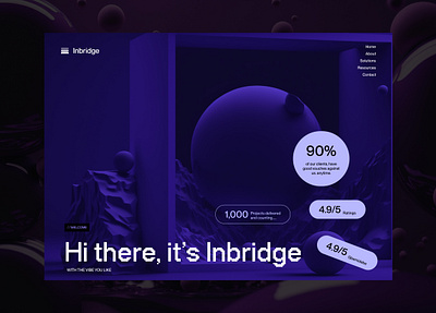 Inbridge Landing Page branding dark design inspiration interface landing page ui