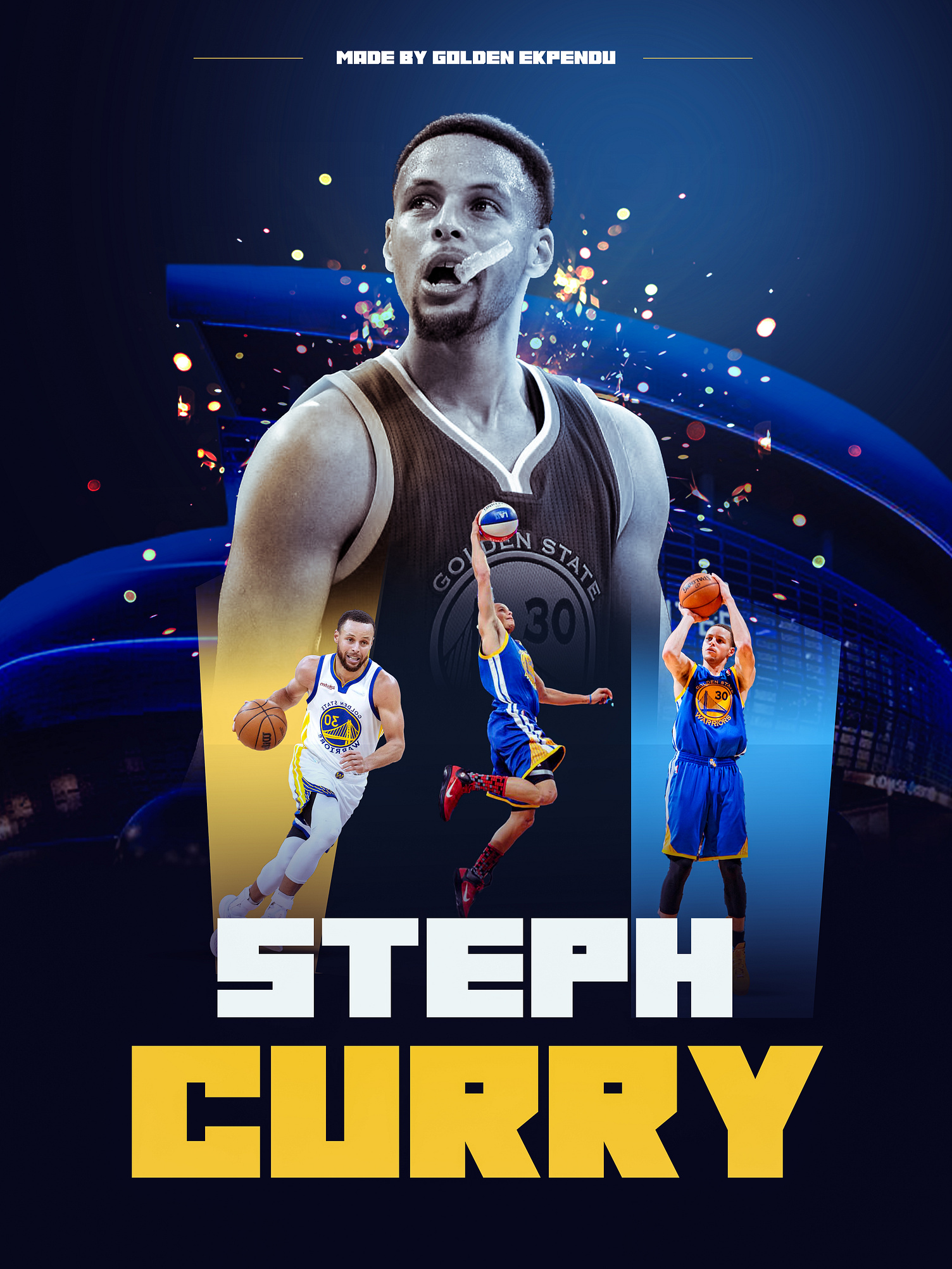 Steph Curry | Photoshop Poster by Golden Ekpendu on Dribbble