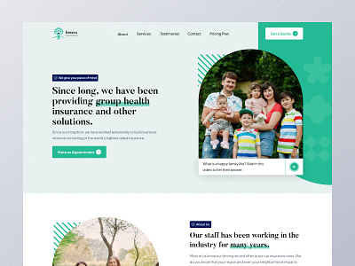 Insurance Consulting Company Landing Page advisor car insurance colorful consulting financial health insurance homepage insurance insurance company landing page life insurance ui uiux web design website design