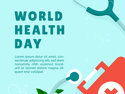 Social Media Content content day design graphic design health illustration social media vector world health day