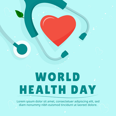 Social Media Content day design graphic design health illustration love social media content vector world health day