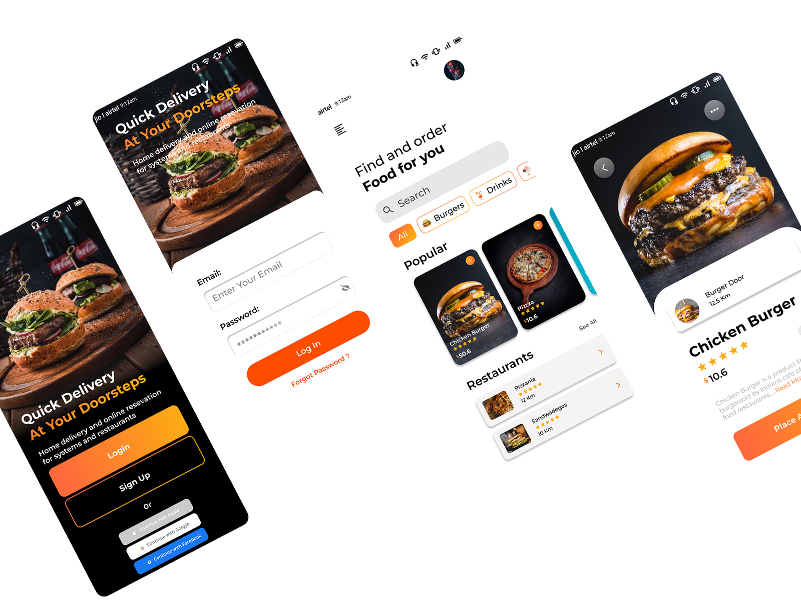 Burger App UI Design by Asif Mahmud Akash 181-16-251 on Dribbble