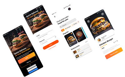 Burger App UI Design app app design branding design figma figma app figma ui design graphic design illustration ui ux