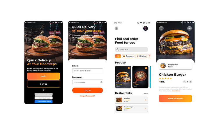 Burger App UI Design by Asif Mahmud Akash 181-16-251 on Dribbble