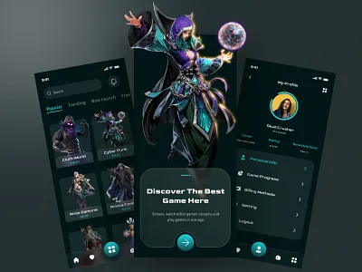 Game App & Gaming Store app design app ecommerce app store app ui app uiux dark gaming app dark mode design game game design gaming app gaming app store gaming store mobile app mobile appui mobile ui store ui ui design uiux