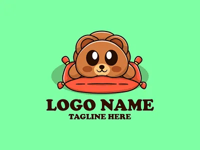 Lazy Bear bear bear logo bearlogo logo logobrand