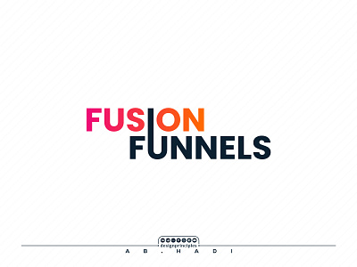 Fusion Funnels Website Making Logo brand identity funnels fusion gradient typography web website logo website maker