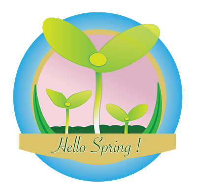 Spring Badge badge graphic design illustration spring ui