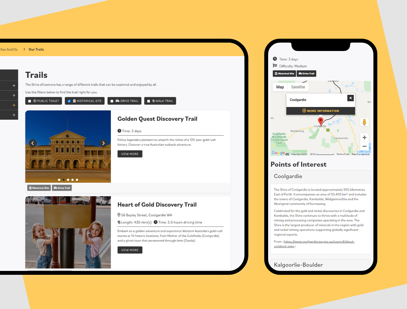 Councils Trail Mapping Web App app australia design designer map perth search trails ui ux wa web application
