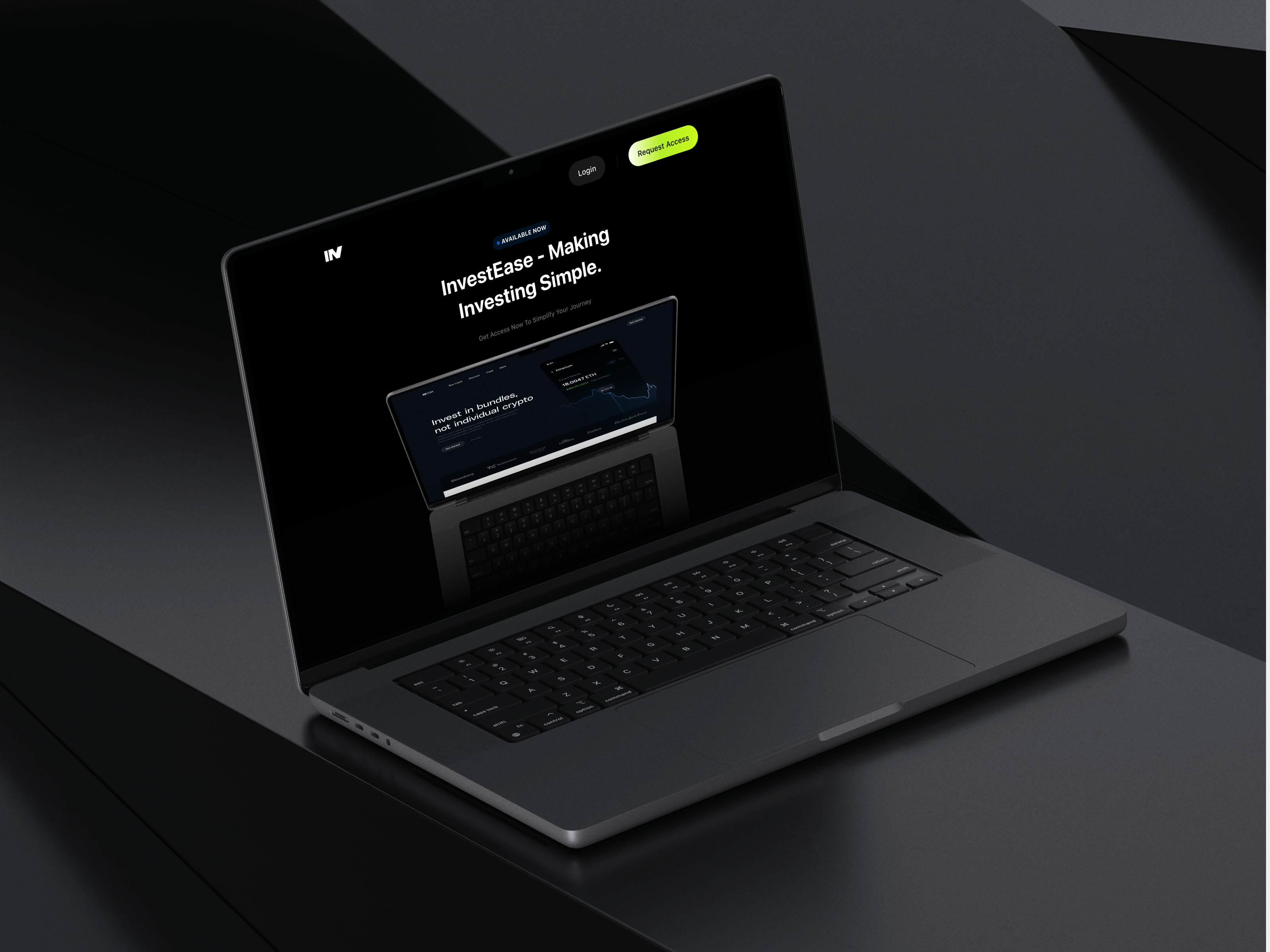 InvestEase Landing Page | Minimal Design | Responsive Web Design 3d app app design clean crypto design finance investment landing landing page minimal motion graphics nft responsive ui ui design ux web web design website