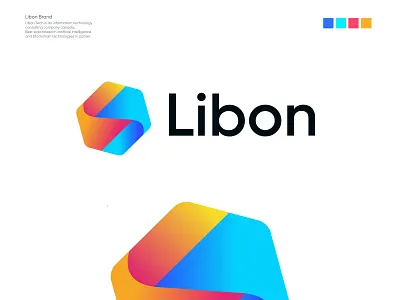 Modern tech logo for Libon brand identity branding idntity logo logo design logo mark mark symbol