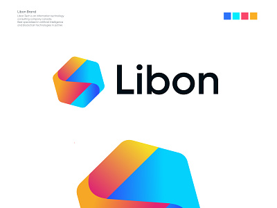 Modern tech logo for Libon brand identity branding idntity logo logo design logo mark mark symbol
