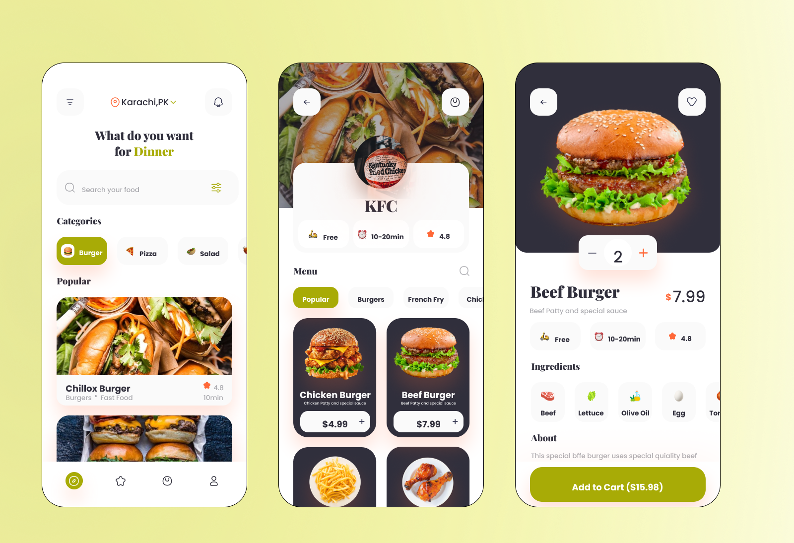 Food Delivery App Design by Wasiq Patel on Dribbble