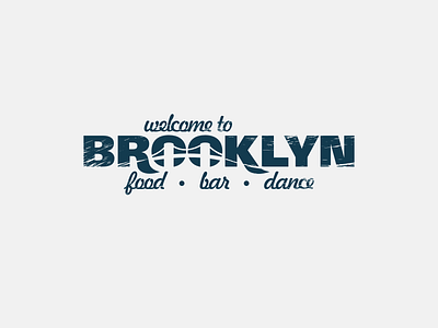 Brooklyn bar bkln branding brooklyn dance food logo welcome