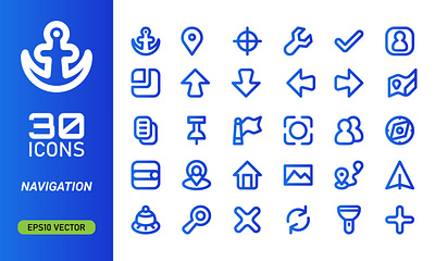 Icons Navigation technology
