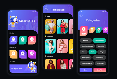 Story Maker App app branding design minimal smart app story maker app tranding uiux