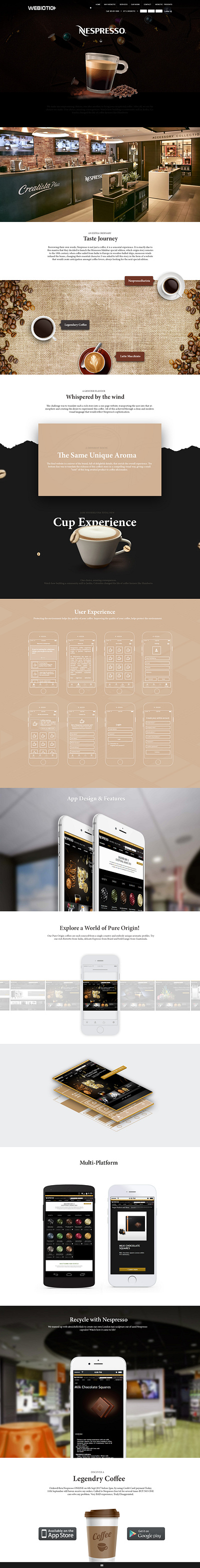 Nespresso UI Design anderiod graphic design ios mobile application ui web design