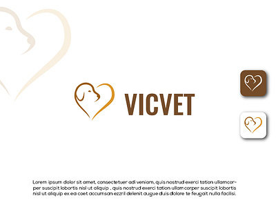 VICVET company logo design dog care logo dog logo graphic design illustration illustrator logo logo branding logo design logo design illustrator minimalist logo pet care logo photoshop typhography ui