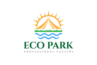 The Tent Eco Park Outdoor Logo Design beach camping garden outdoor resort