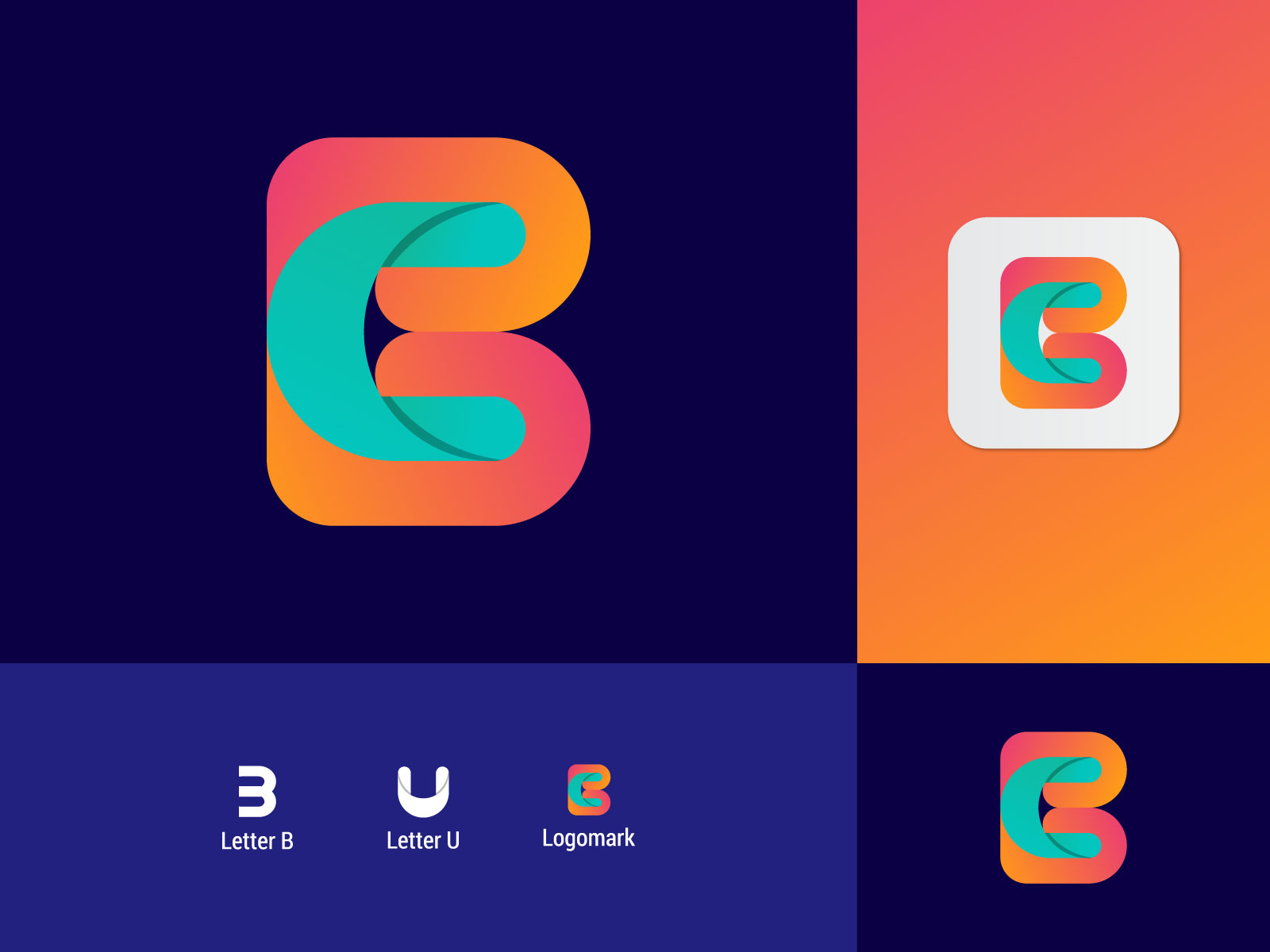 B And U Modern Logo By Md Rajib Hossain On Dribbble 