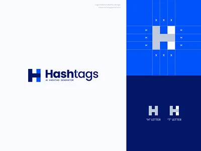 H Letter Logo, Branding identity for Hash tag Ai (tech logo) ai logo app icon artificial intelligence logo branding branding identity cool logo flat logo grid logo h letter logo initial letter logo logo awesome logo design logo identity logotype meaningful logo new logo t letter logo tech logo visual identity web logo