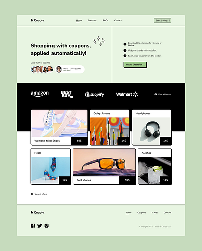 Couply branding design graphic design homepage illustration landing page minimalistic ui ui design user interface ux visual design web design website design