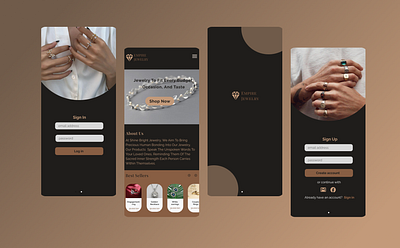 Jewlery Store Mobile App design app branding design graphic design typography ui