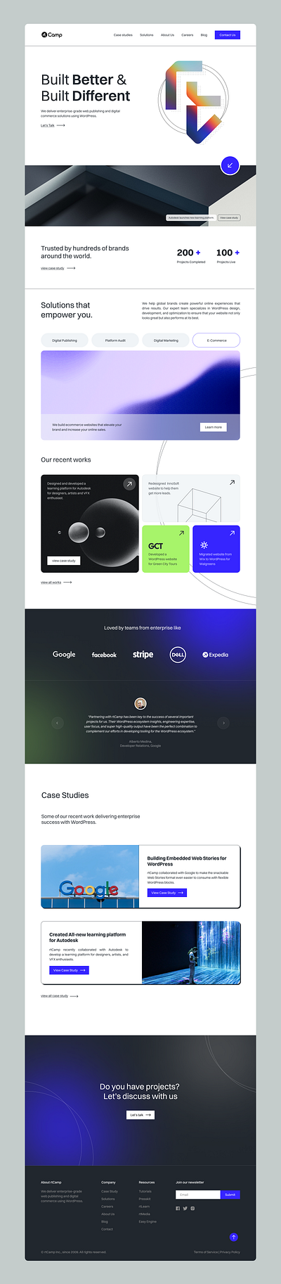 Creative Agency Homepage Design brand design branding colors creative agency design graphic graphic design homepage landing page typography ui ui design uiux design visual design web design web page website design