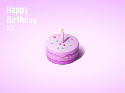 Happy Birthday to me~ 3d cake celebrate cheerful design festival happy birthday pink