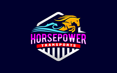 Horse Power Coastal Transport Logistic Logo logistics power shipment transport