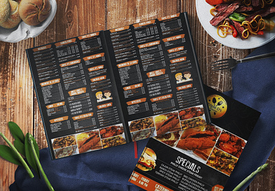 Restaurant Menu + Mock Up app branding design graphic design illustration logo typography ui ux vector