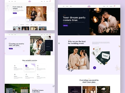 Wedding Planner Website Design bridal clean creative design event graphic design groom marriage married minimal photoshoot planner typography ui website weddingagency weddingcard weddingplanner weddingring weddingvenue