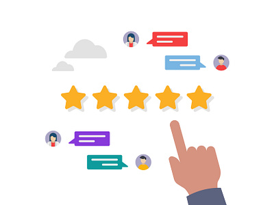 Customer review five star rating, good and bad rate and text 👇 review