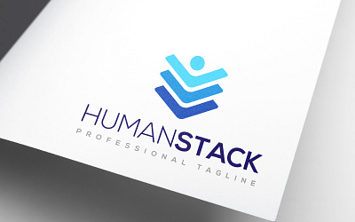 Hexagon Human Stack Technology Logo global hexagon pattern human resource social source