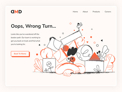 404 Error Page 404 404 error 404 page buttons creative creative 404 page design error error 404 error page error page light mode font illustration light mode neubrutalism orange ui ui ux ux web