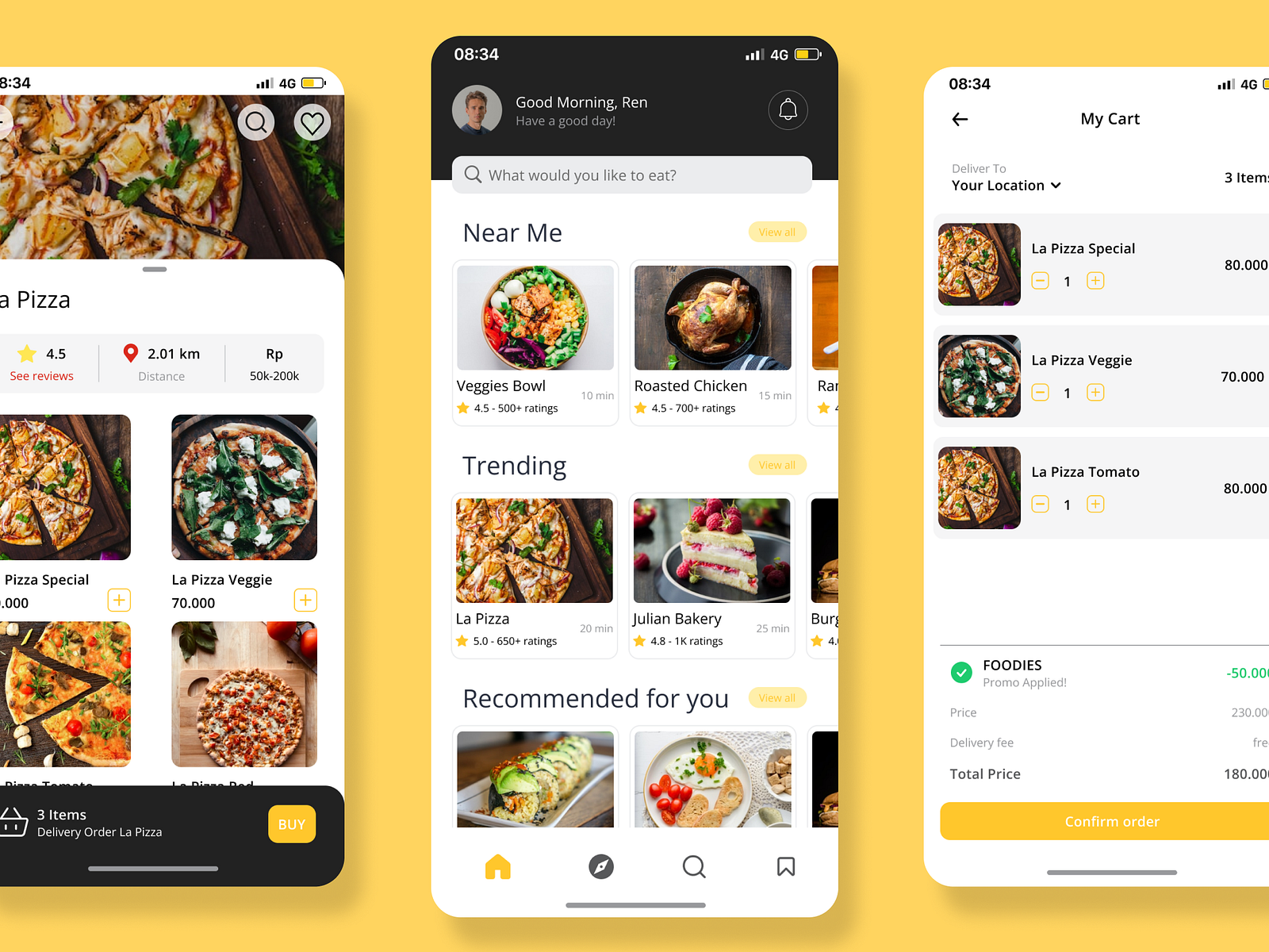 Mobile App UI Delivery Design Concept by rensha alifriendsha on Dribbble