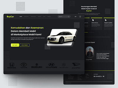 BuyCar - Online Car Marketplace car landing page marketplace ui