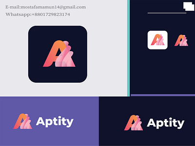 A modern stock gradient logo design mark! business logo gradients stock logo letter logo logo design logo maker monogram logo personal logo