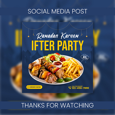 Ramadan Ifter Party Social Media Post Design agrafixer design graphic design ifter ifter party instagram post ramadan karrem social media post