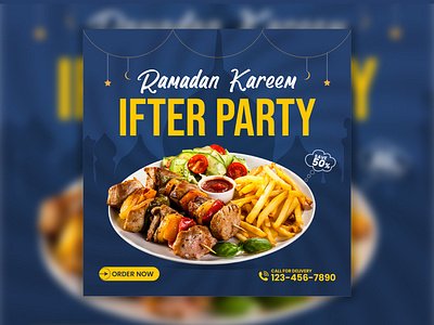 Ramadan Ifter Party Social Media Post Design agrafixer design graphic design ifter ifter party instagram post ramadan karrem social media post